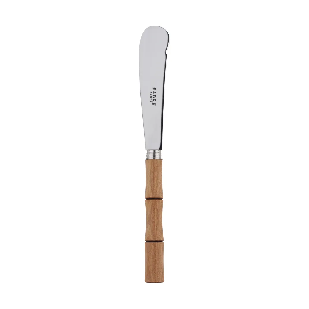 Bamboo shape smørkniv 16 cm, Light wood laminated SABRE Paris