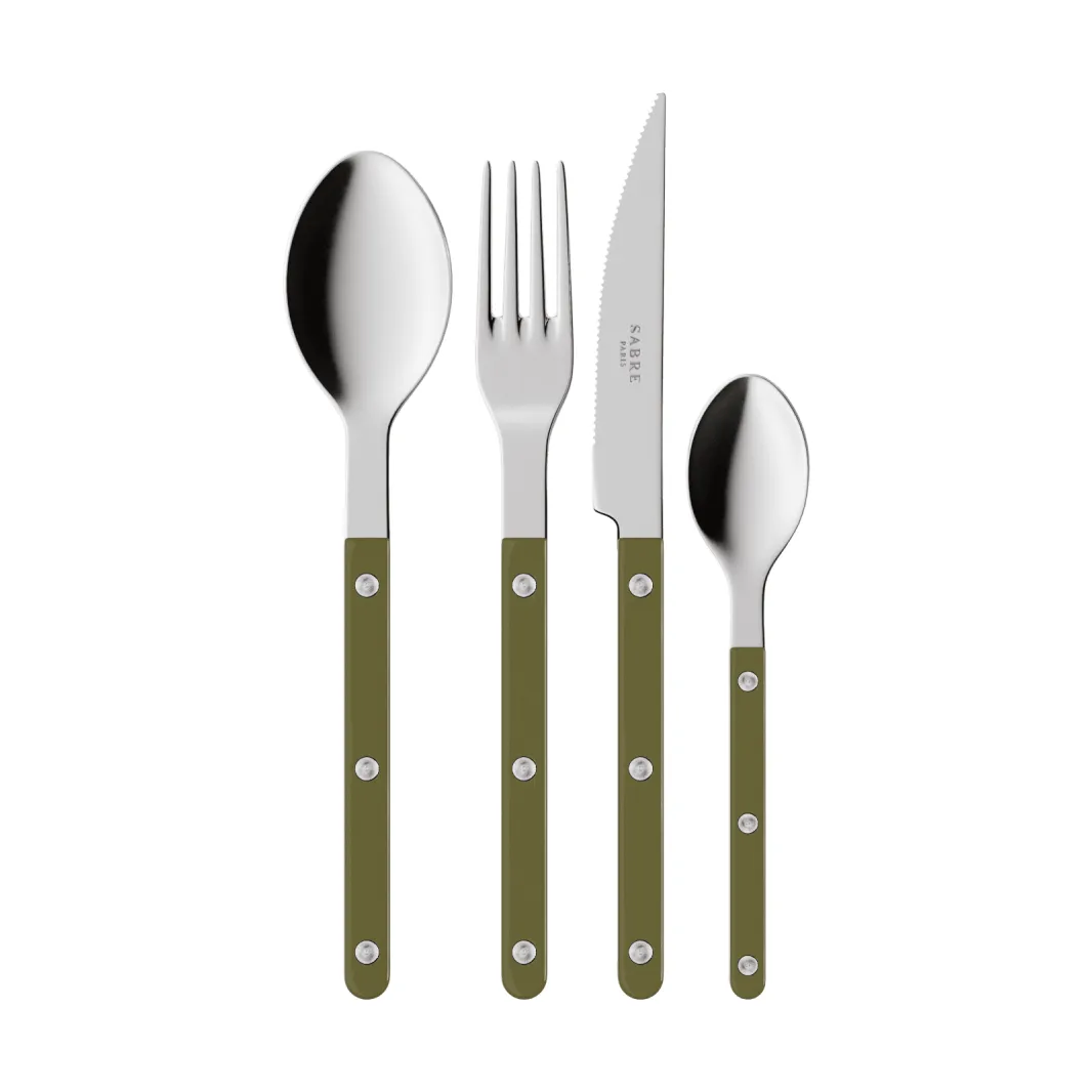 Bistrot solid bestikksett 4 deler, Green fern SABRE Paris