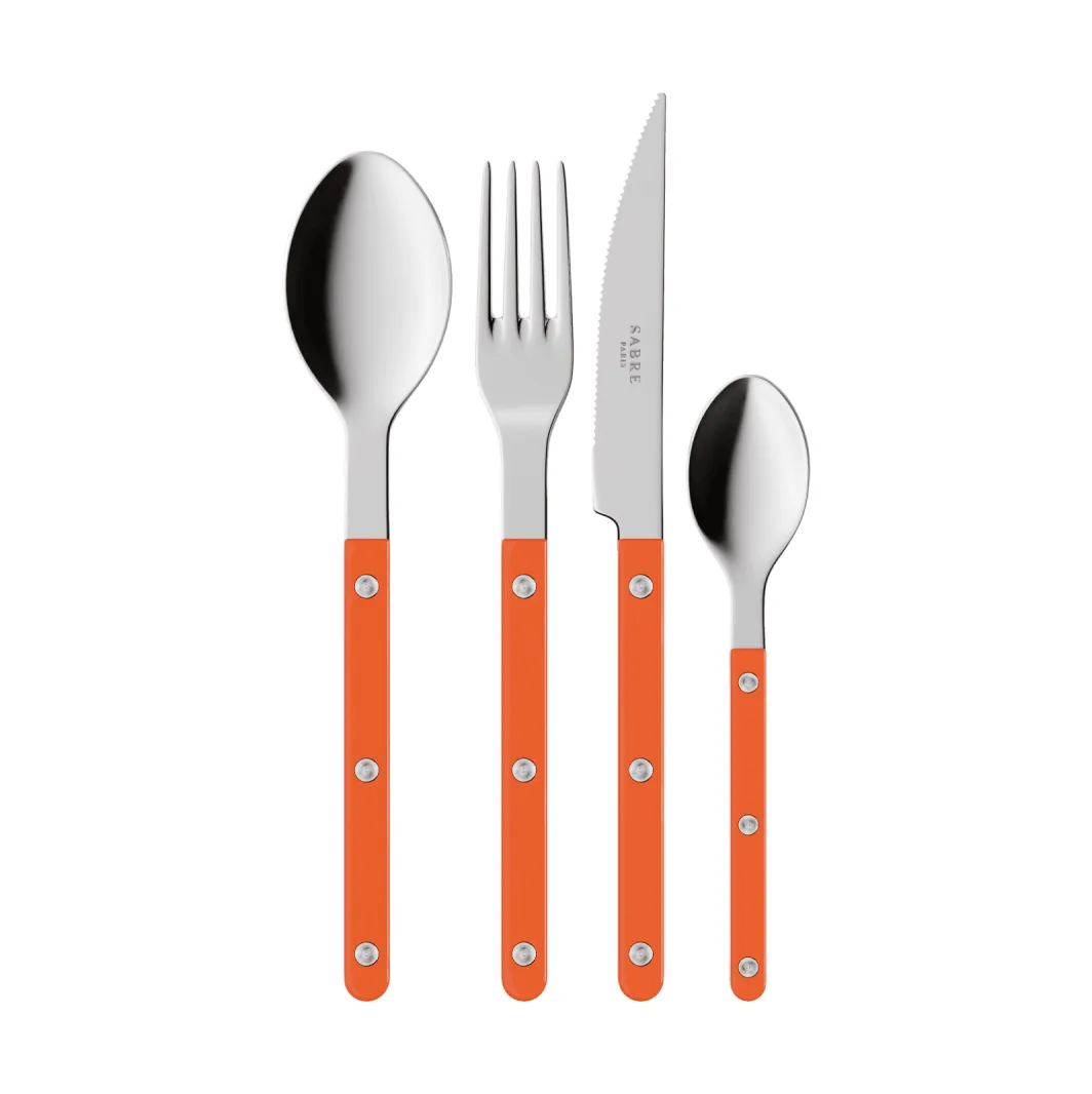 Bistrot solid bestikksett 4 deler, Orange SABRE Paris