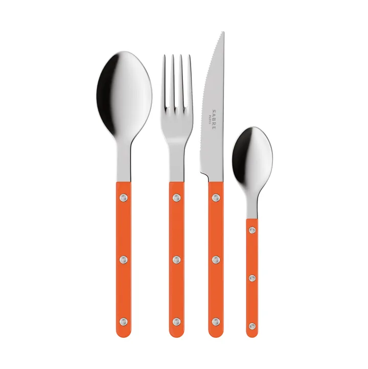 Bistrot solid bestikksett 4 deler - Orange - SABRE Paris
