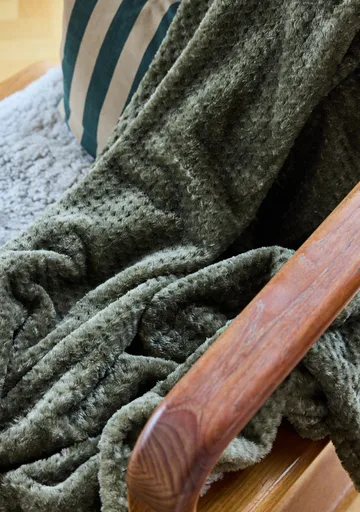 Anni fleecepledd 130x170 cm - Grønn - Sagaform