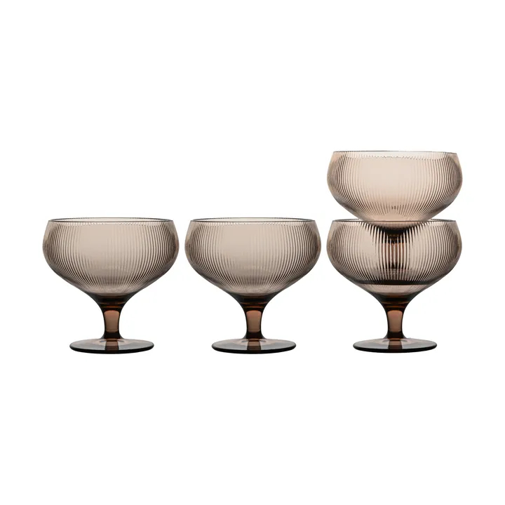 Billi champagneglass 30 cl 4‑pk - Brun - Sagaform