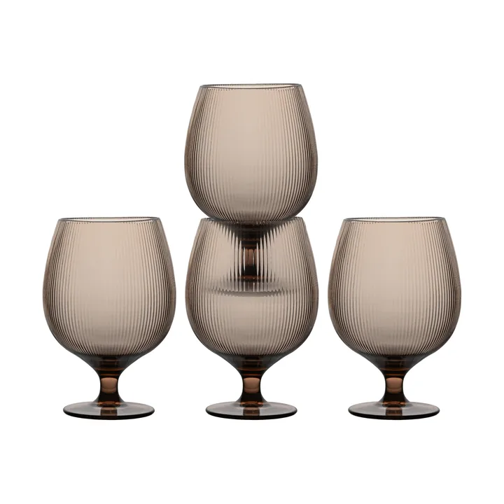 Billi ølglass 50 cl 4-pk - Brun - Sagaform