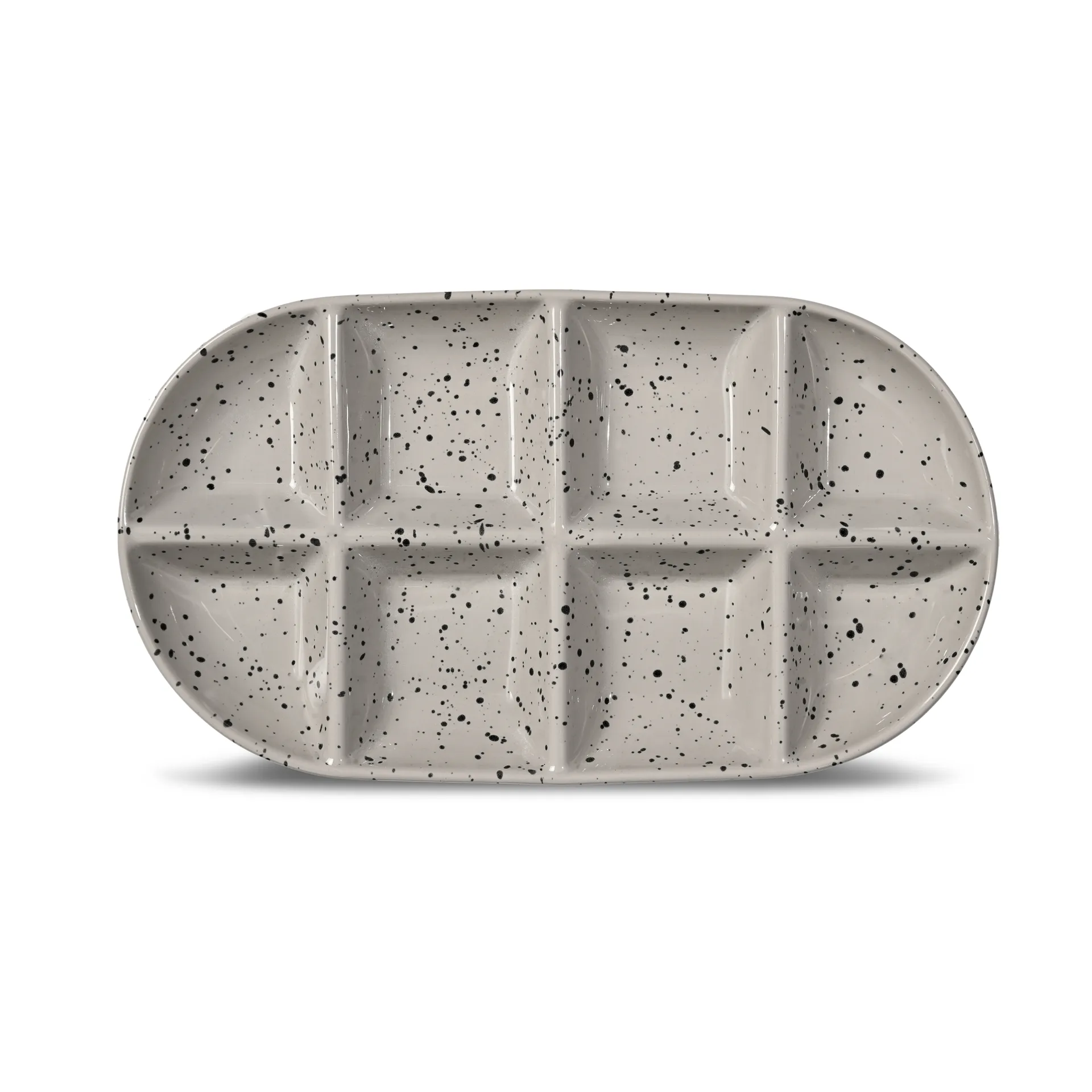 Ditte serveringsfat stor 20x36 cm, Grå-svart Sagaform