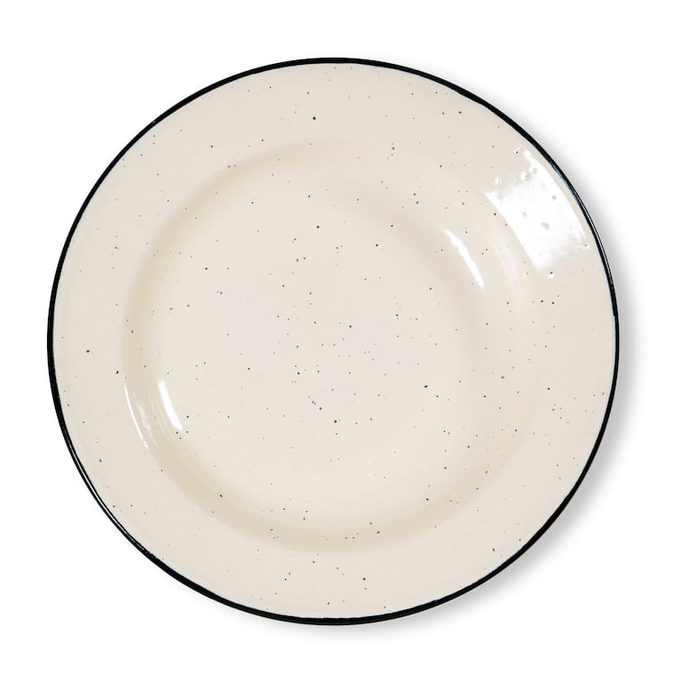 Doris emaljetallerken, beige