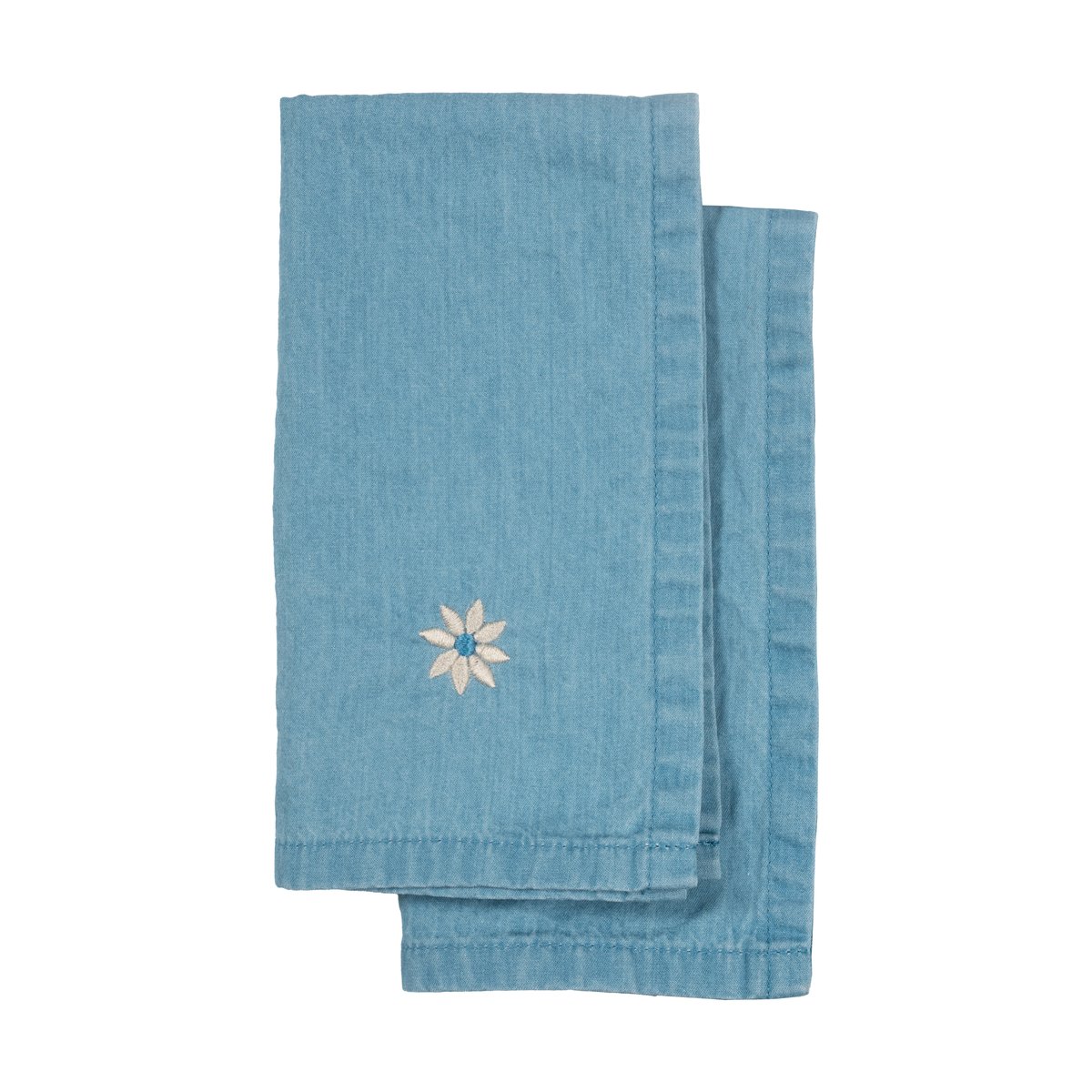 Sagaform Eden denim kjøkkenhåndkle 50x70 cm 2-pk Blå