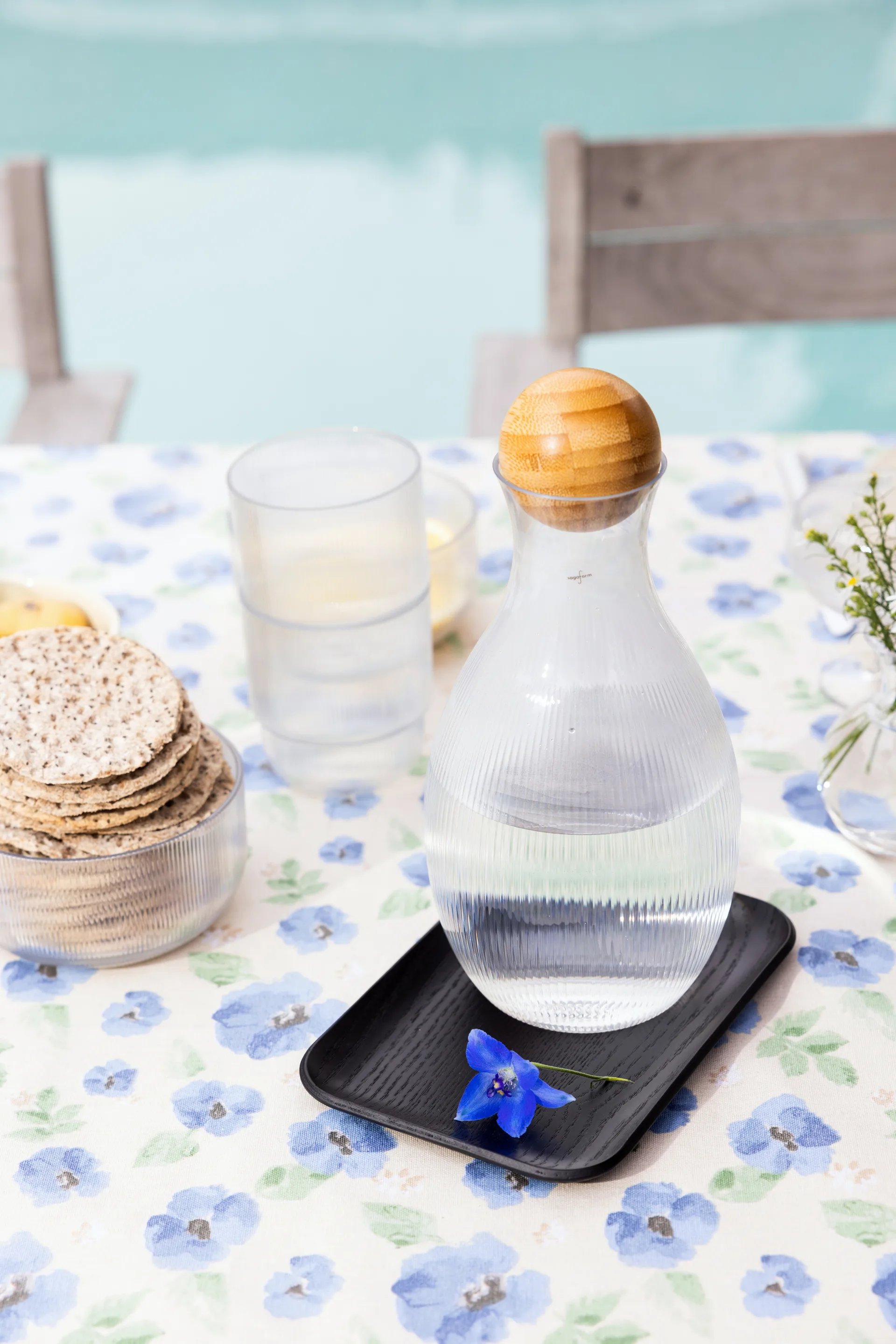 Eden vokset duk 150x250 cm, Blå Sagaform