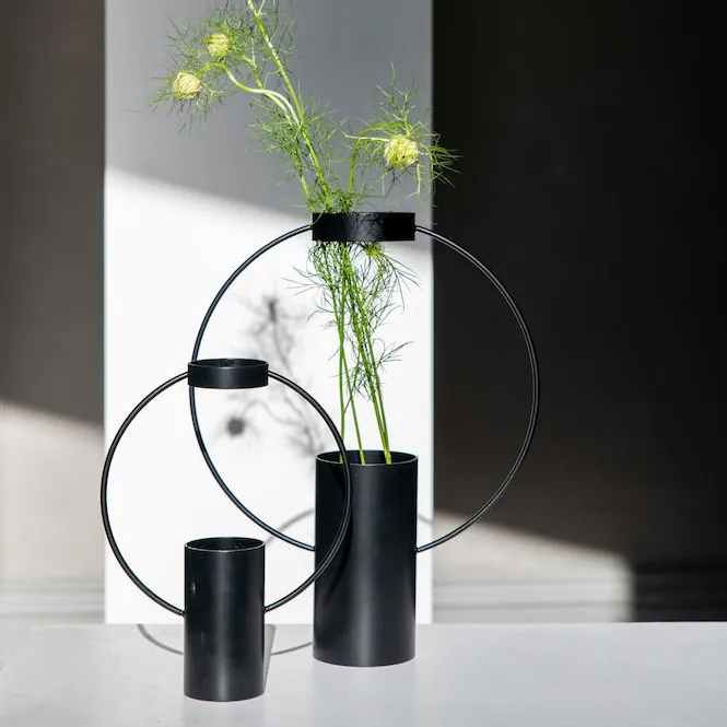 Moon vase 30 cm, Svart Sagaform