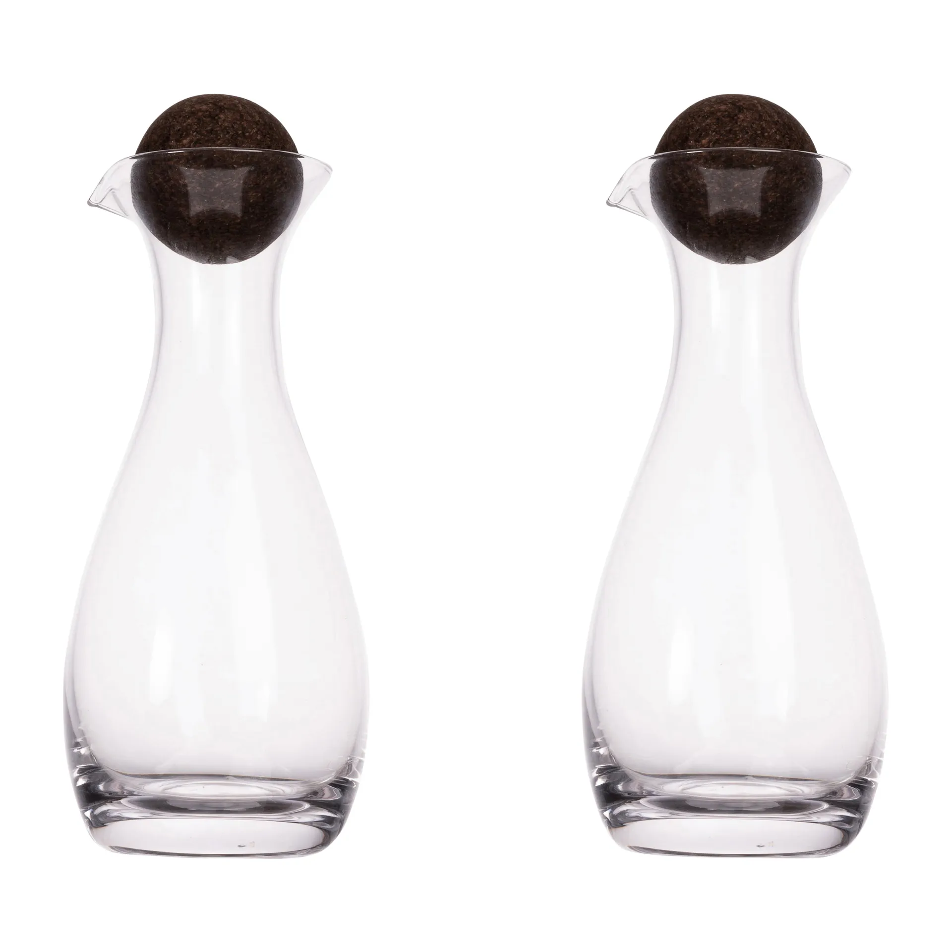 Nature olja/vinägerflaska med korkkula 2-pack 35cl, Klar-mørkebrun Sagaform