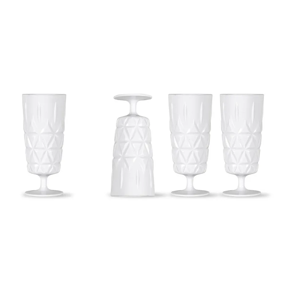 Sagaform Picknick champagneglass 4-stk. Hvit