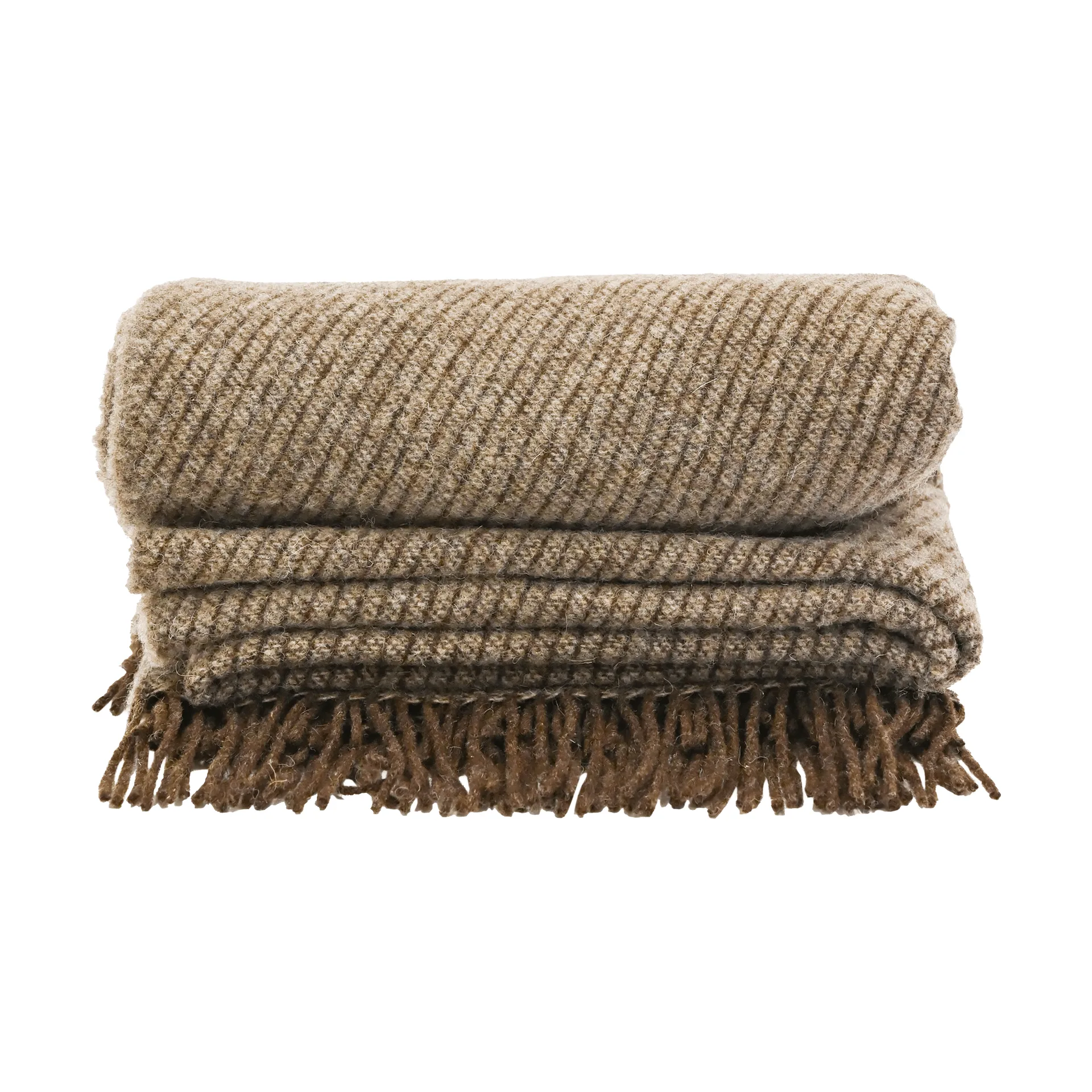Ulli pledd 130x170 cm, Brun stripet Sagaform