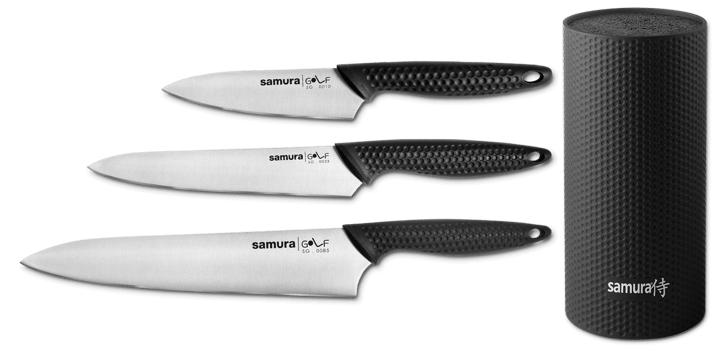 Golf knivsett 4 deler - Svart - Samura