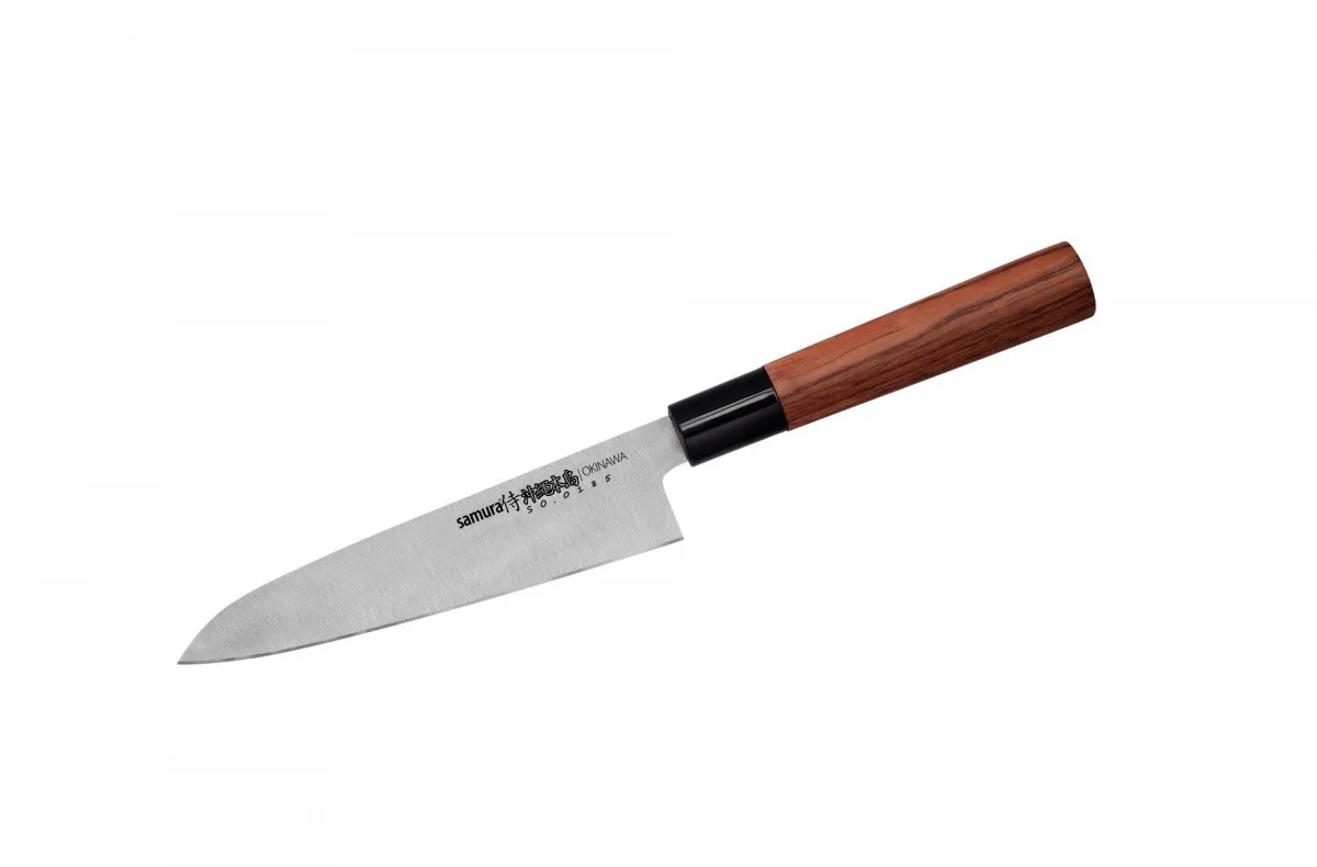 OKINAWA kokkekniv 17 cm, Svart Samura
