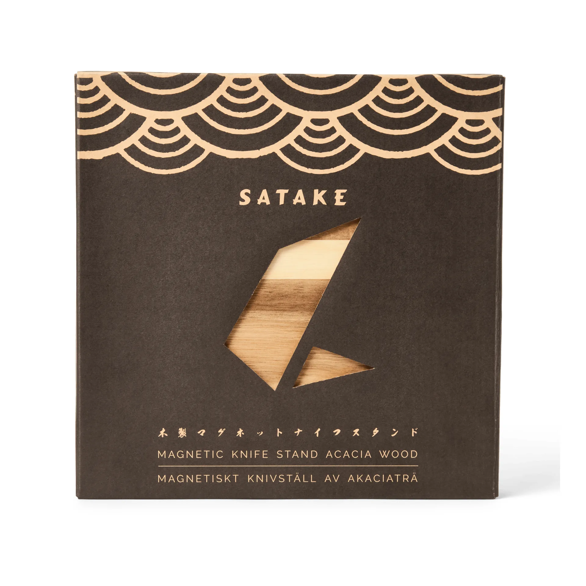 Satake knivstativ, Akasie, 19x25x24 cm Satake