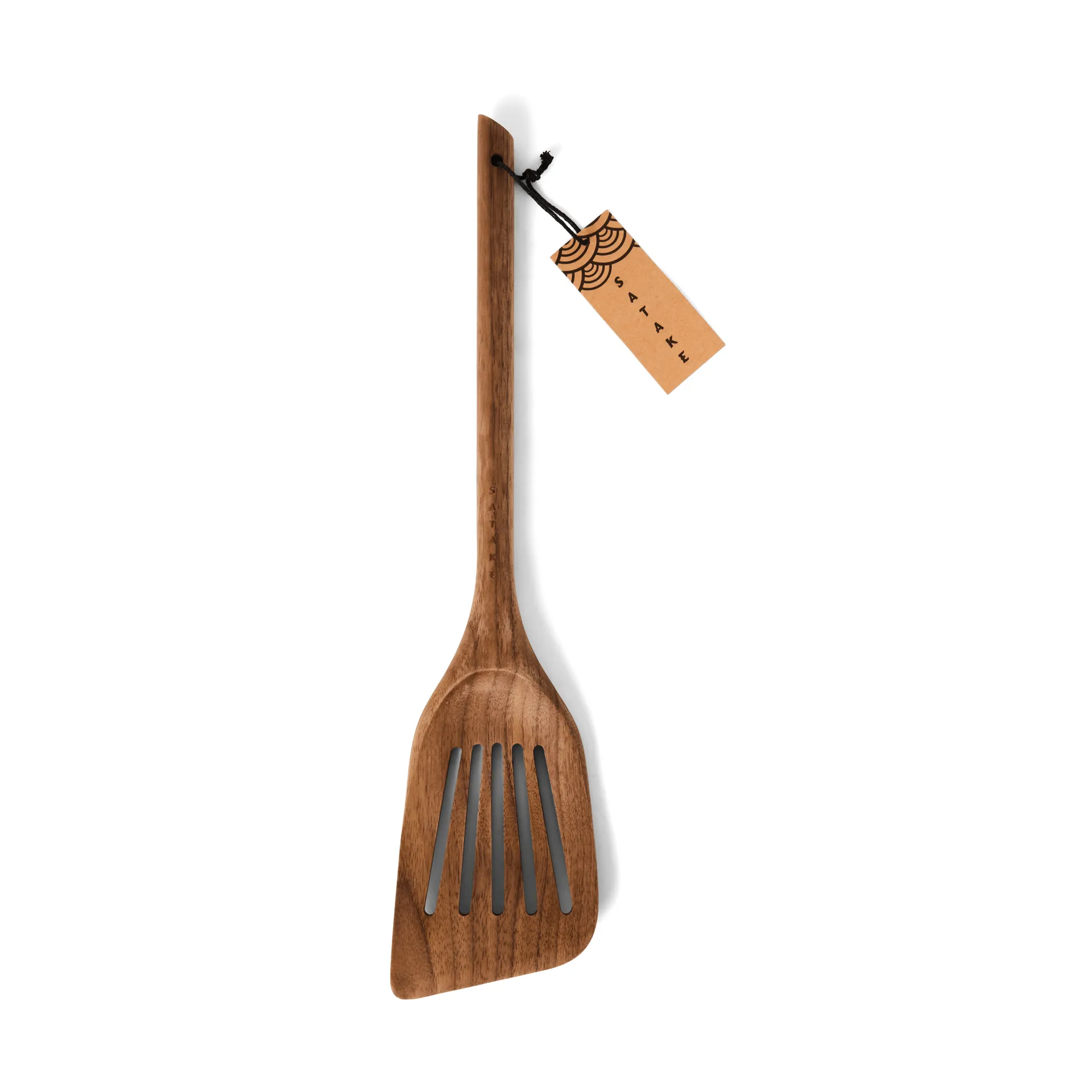 Satake stekespade 33,5 cm, Valnøtt, hullmønstret Satake