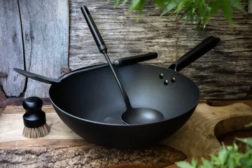 Satake wok sett karbonstål - 4 deler - Satake