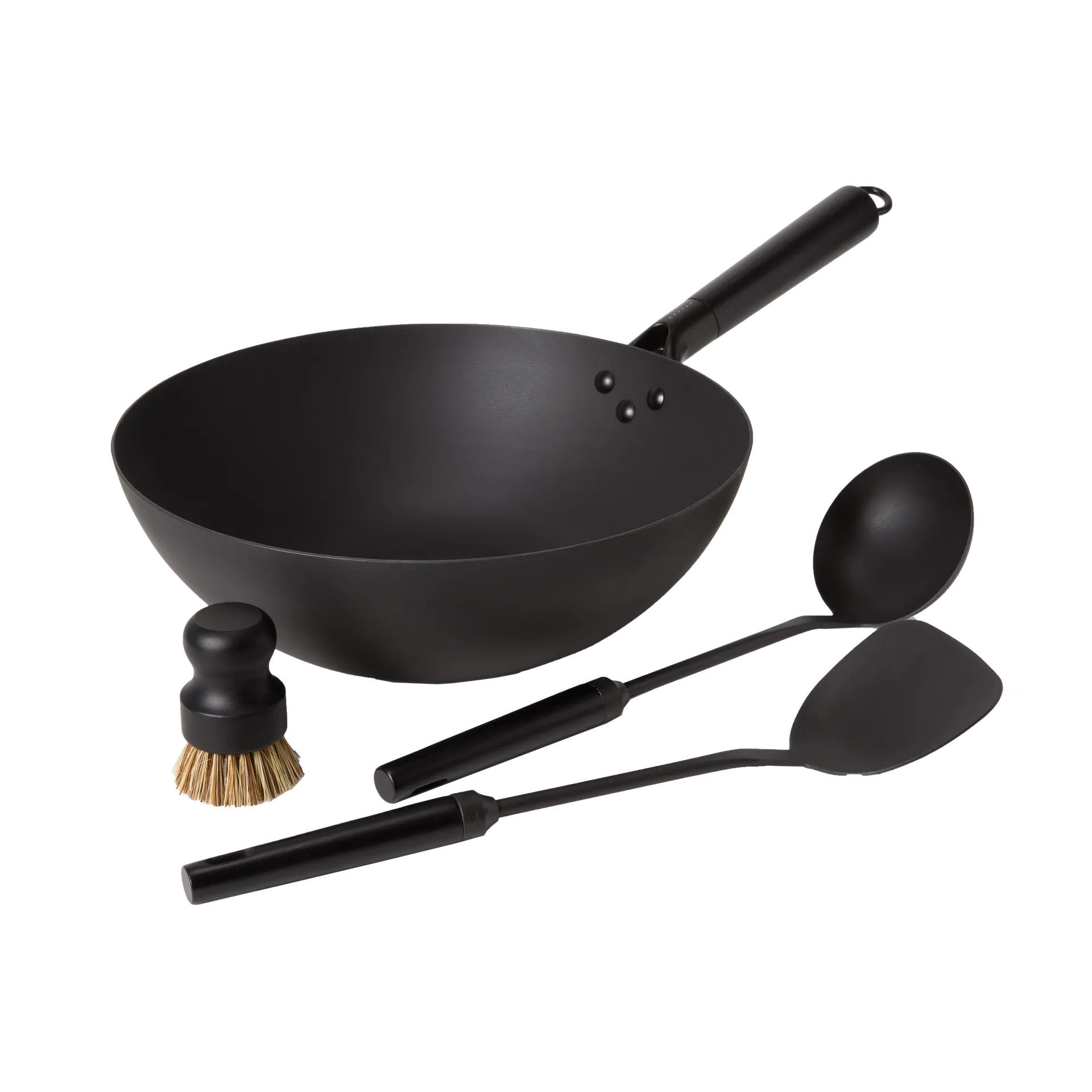 Satake wok sett karbonstål, 57 cm Satake