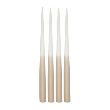 Affinity antikklys tofargede 4-pakning 32cm - White-sand - Scandi Essentials