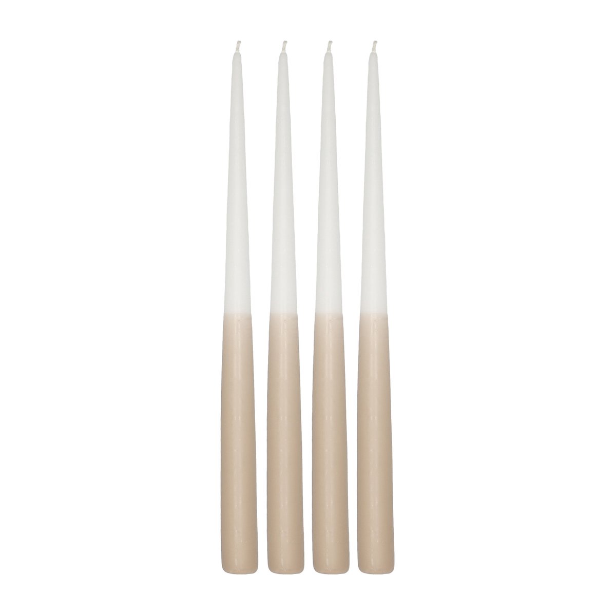 Scandi Essentials Affinity antikklys tofargede 4-pakning 32cm White-sand