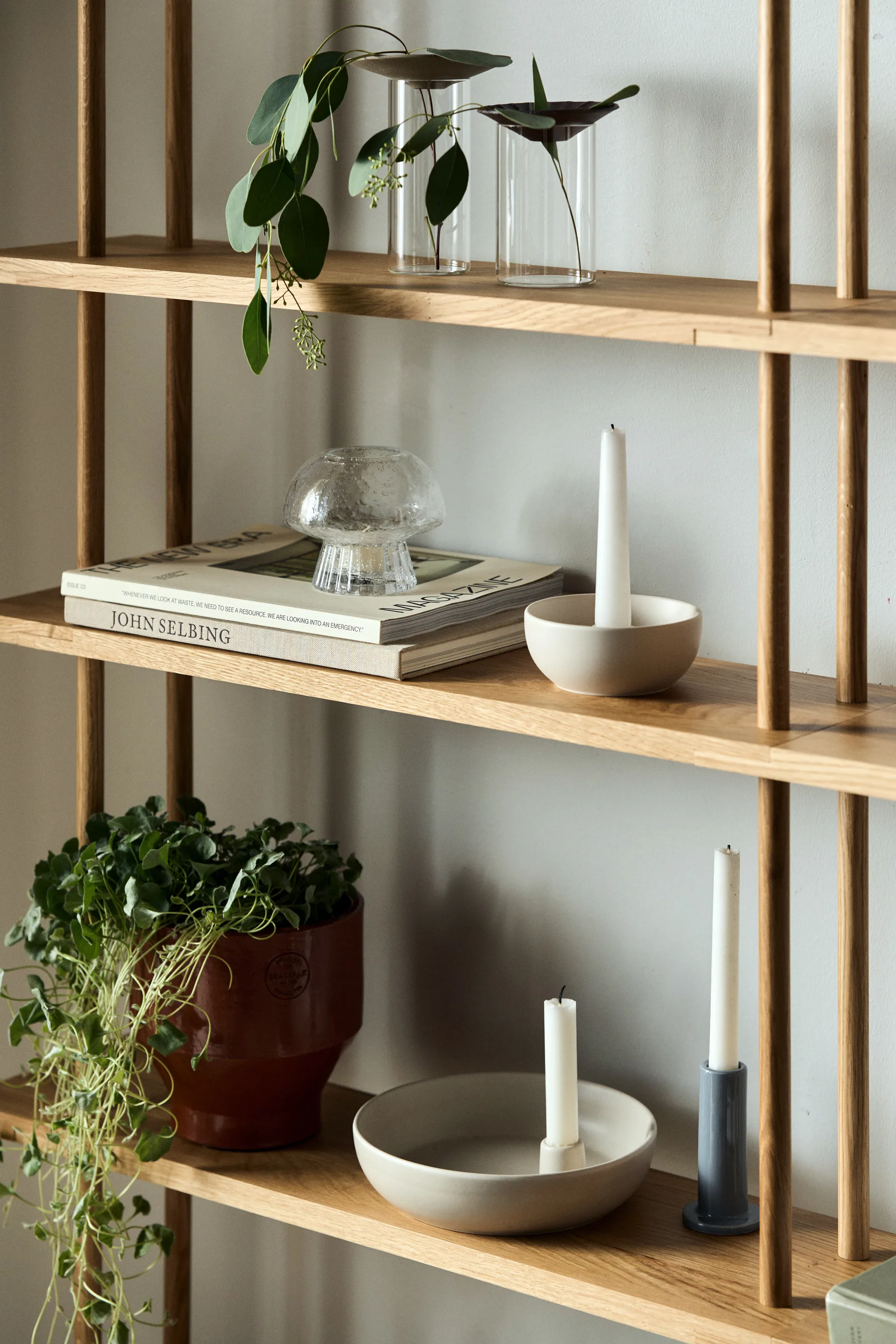 Ambiance kronelys 4-pakning 27 cm, White  Scandi Essentials