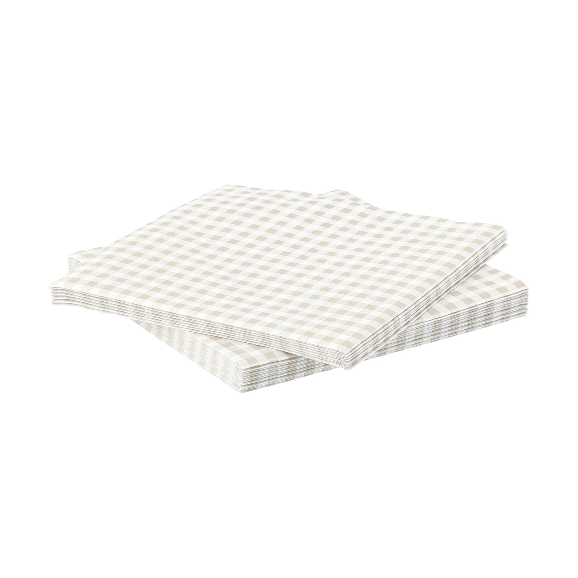 Fine grid papirserviett, Hvit-beige, 20‑pakning, 33x33 cm Scandi Essentials