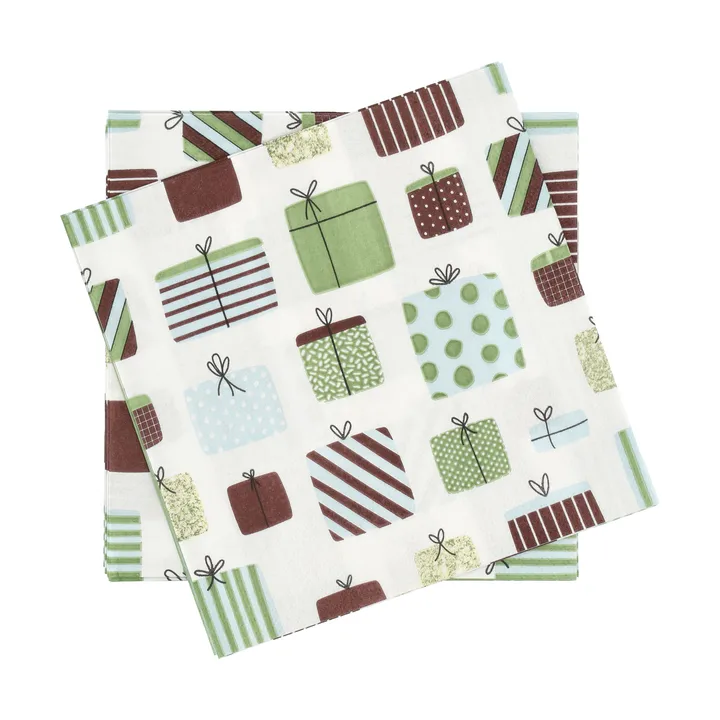 Gavepapirserviett - Multi, 20-pakning, 33x33 cm - Scandi Essentials