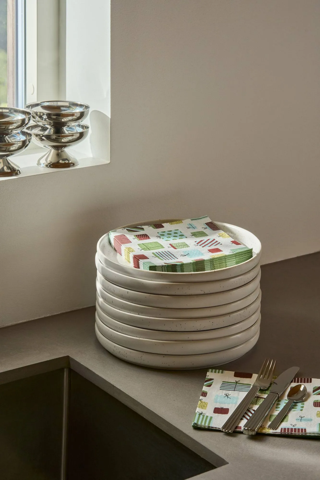 Gavepapirserviett, Multi, 20-pakning, 33x33 cm Scandi Essentials