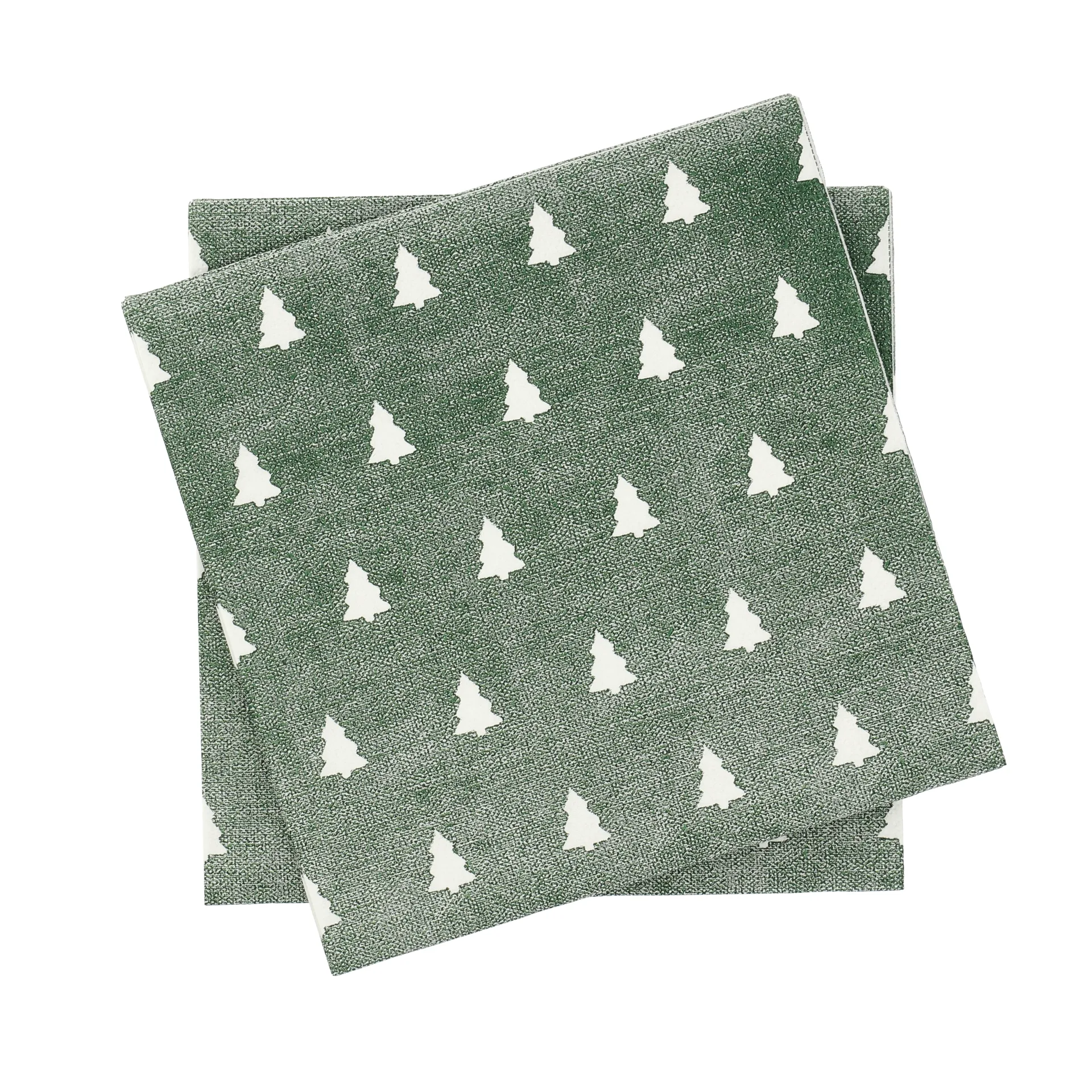 Linen trees servietter 33 x 33 cm 20-pakning, Green-white Scandi Essentials