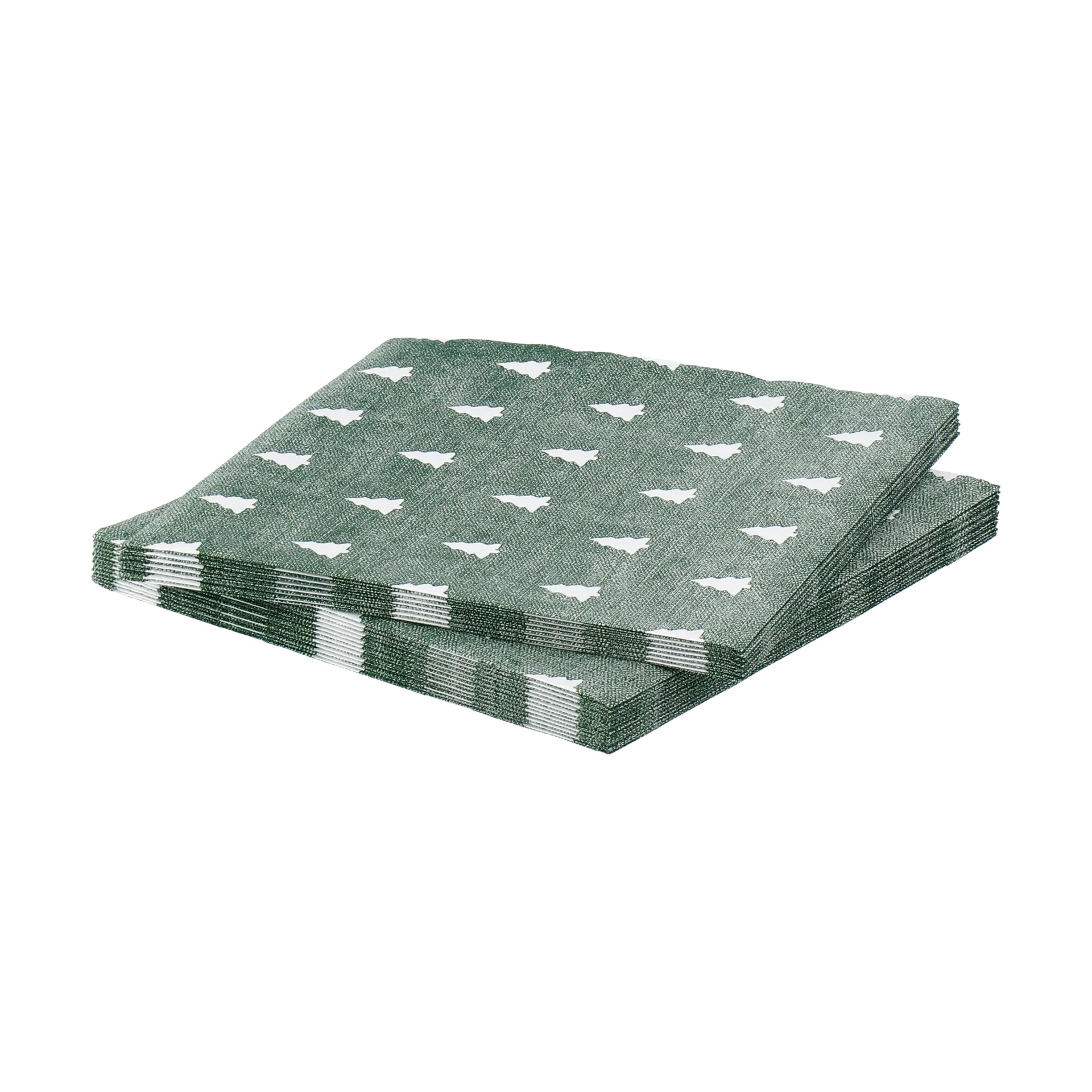 Linen trees servietter 33 x 33 cm 20-pakning, Green-white Scandi Essentials