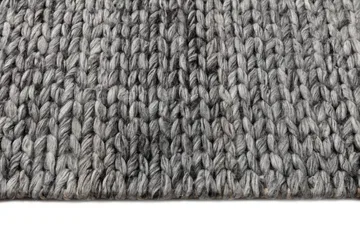 Braided ullteppe mørk grå - 170x240 cm - Scandi Living