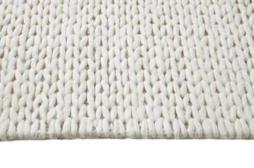 Braided ullteppe naturhvit - 200x300 cm - Scandi Living