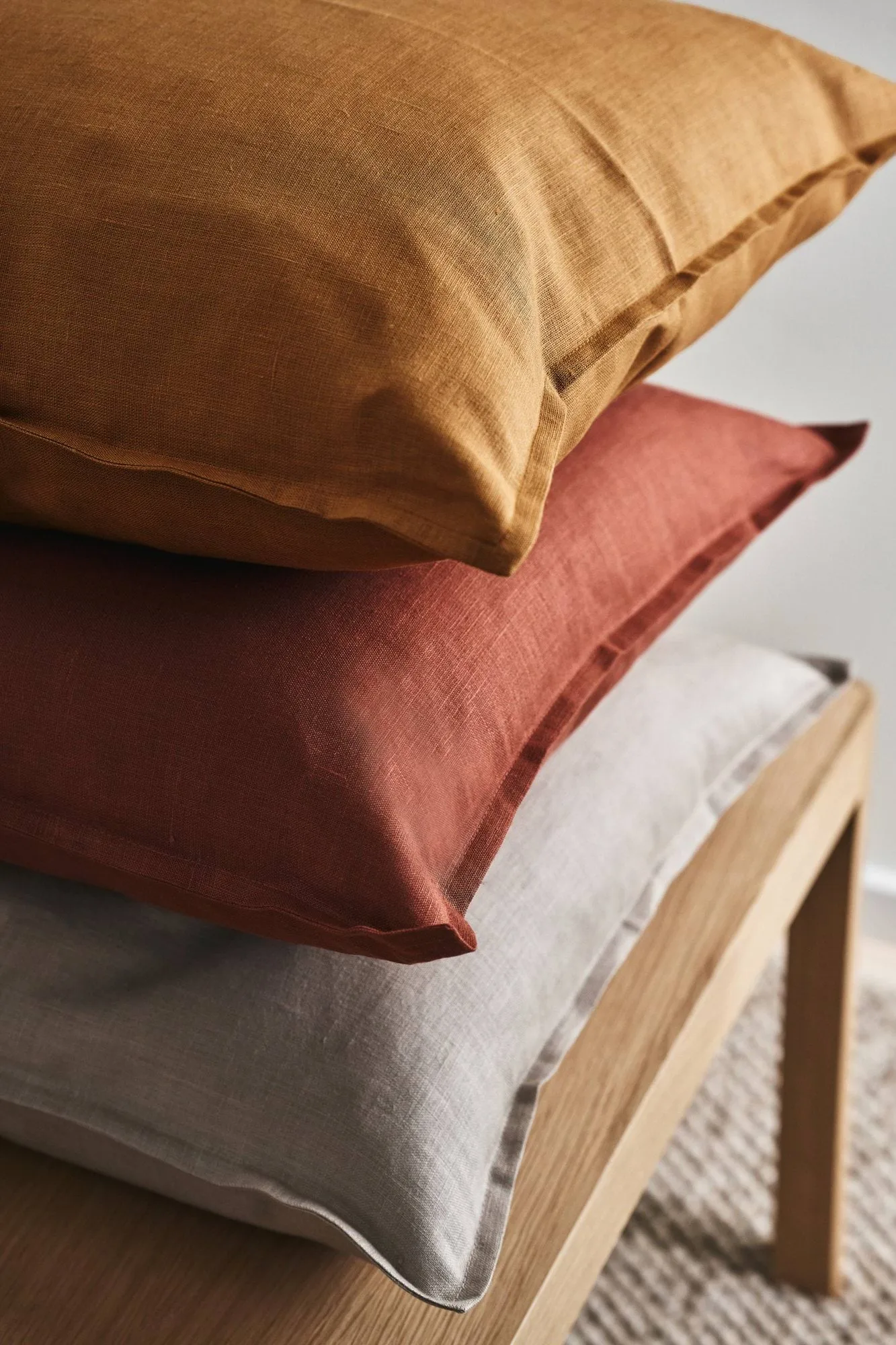 Calm putetrekk lin 50 x 50 cm, Mustard Scandi Living