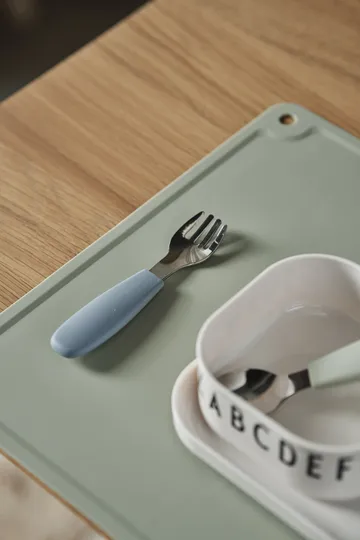 Dine bestikksett silikon 3 deler - Green-blue - Scandi Living