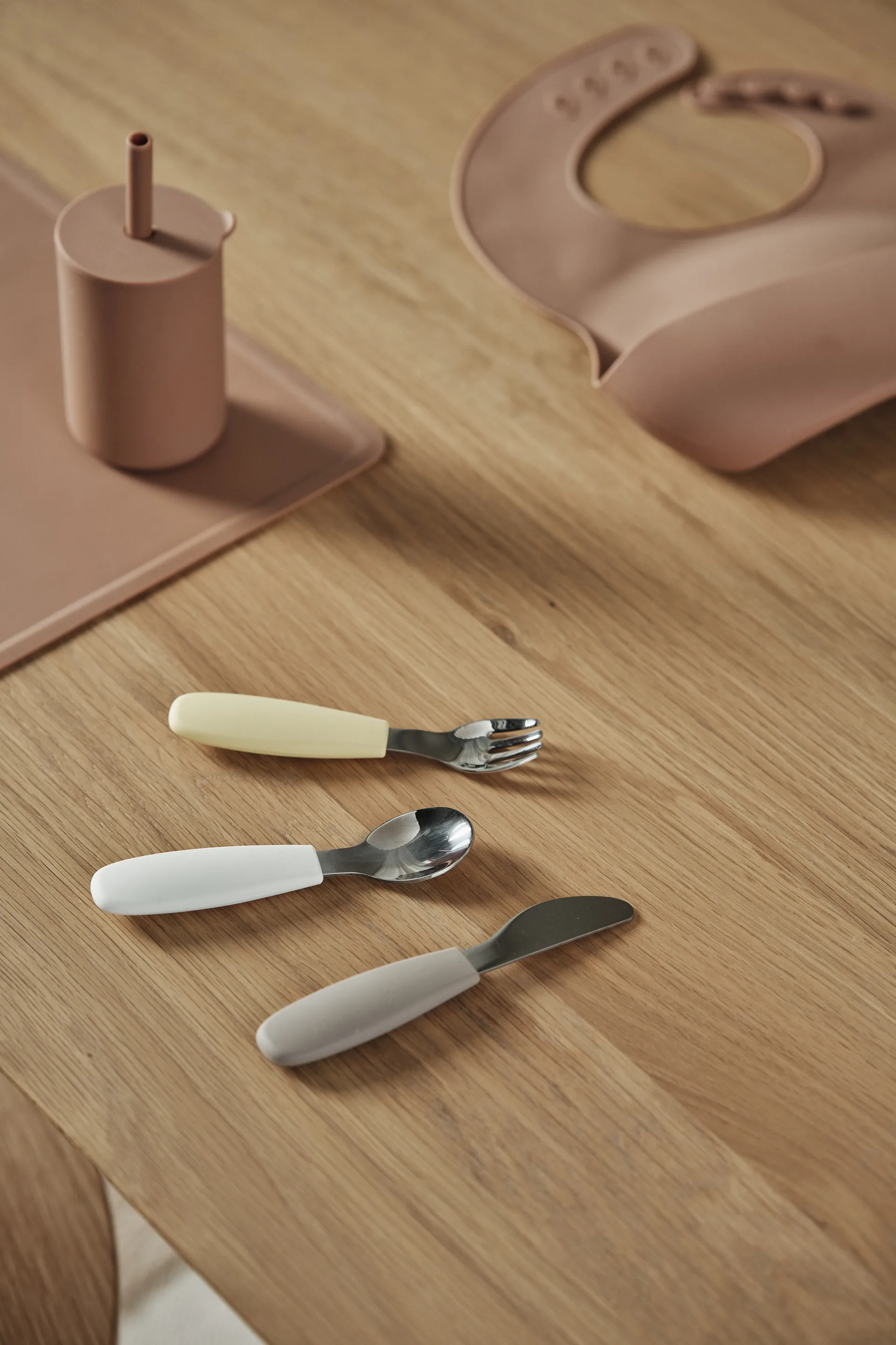 Dine bestikksett silikon 3 deler, Taupe Scandi Living
