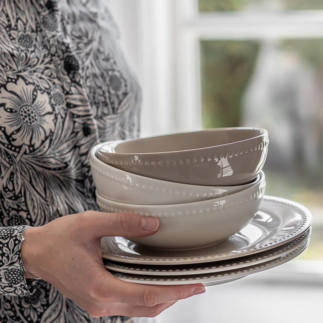 Dots frokostbolle 60 cl 4 stk., Beige Scandi Living