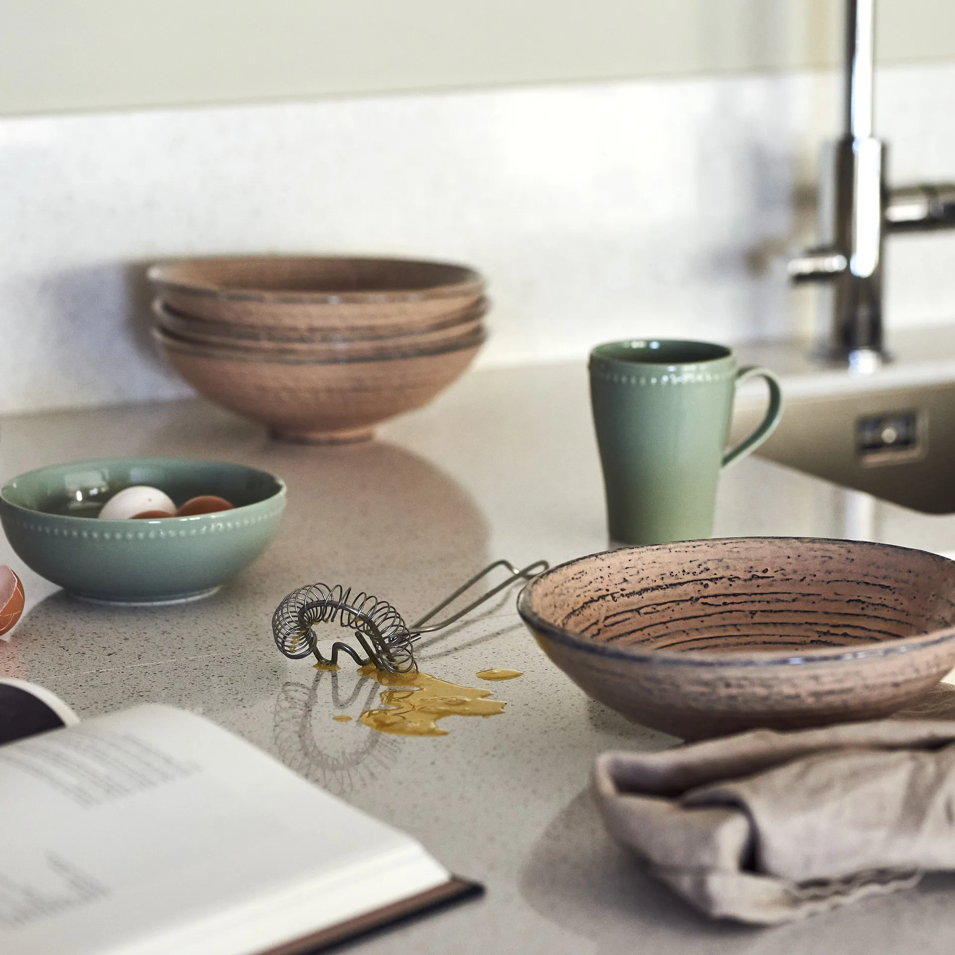 Dots krus 35 cl 4 stk., Grønt Scandi Living