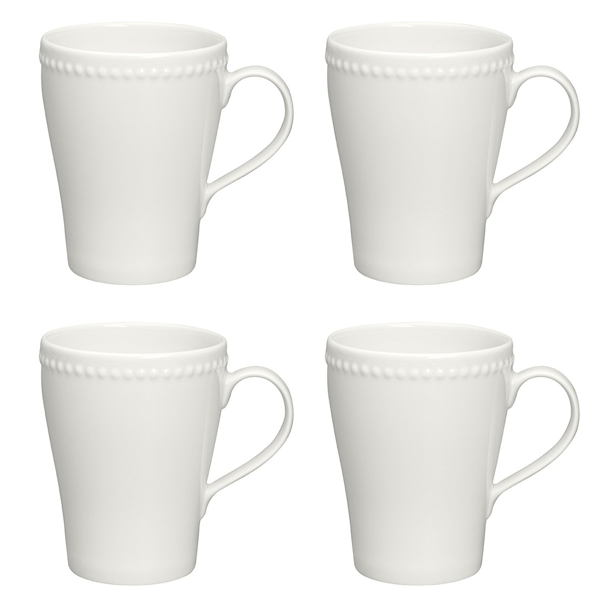 Scandi Living Dots krus 35 cl 4 stk. Kremhvit