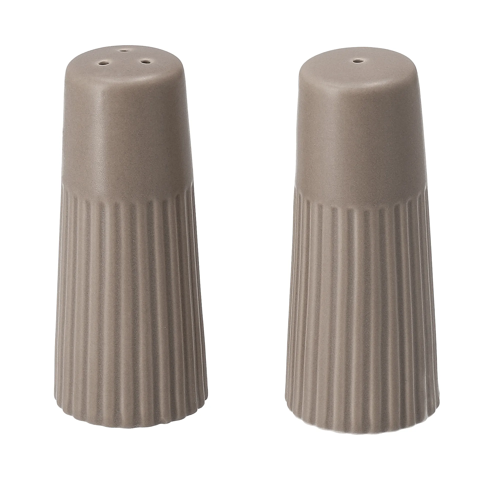 Edge salt- og pepperkvern 2 deler, Taupe, Ø3,8x8,7 cm Scandi Living