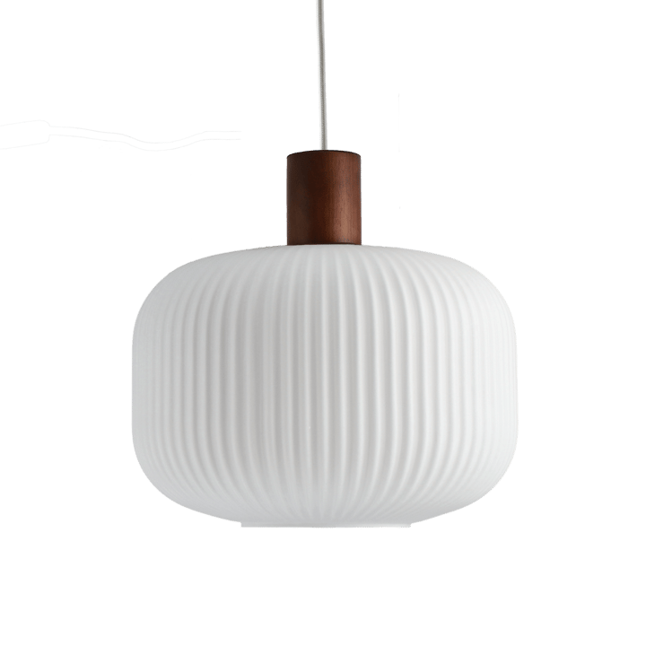 Fair taklampe Ø 30 cm - Frostet glass-m�ørkbeiset ask - Scandi Living