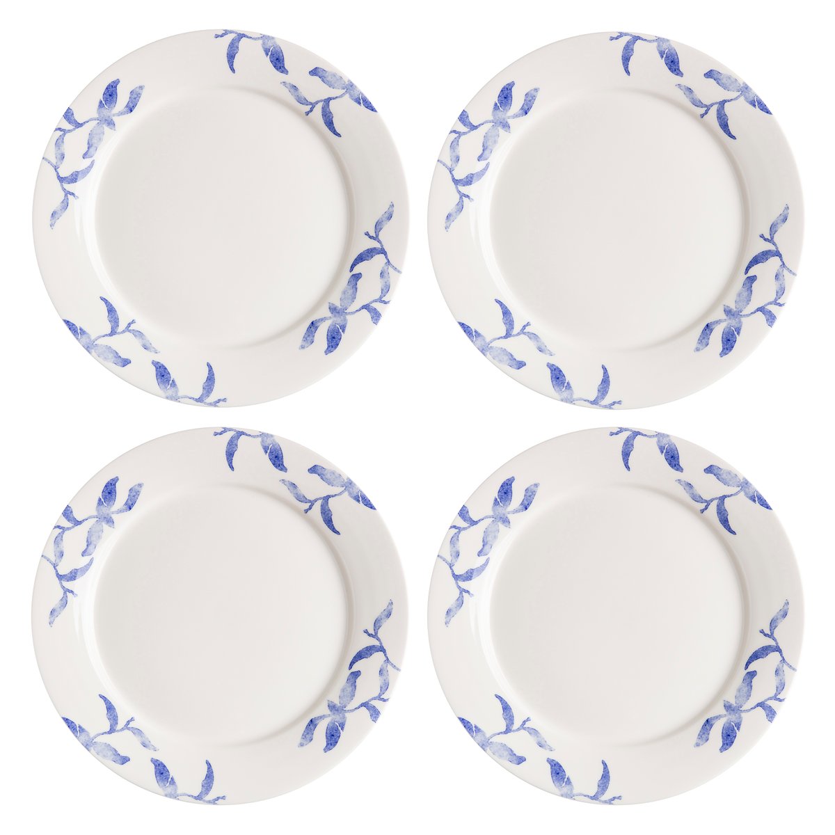Scandi Living Havspil tallerken 28 cm 4-stk. blå-hvit