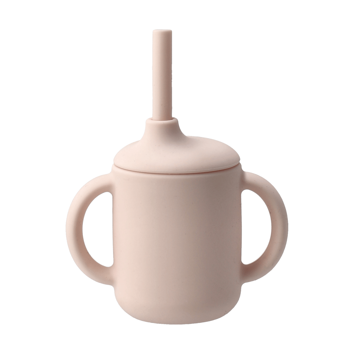 Scandi Living Idun kopp med sugerør silikon 120 ml Blush