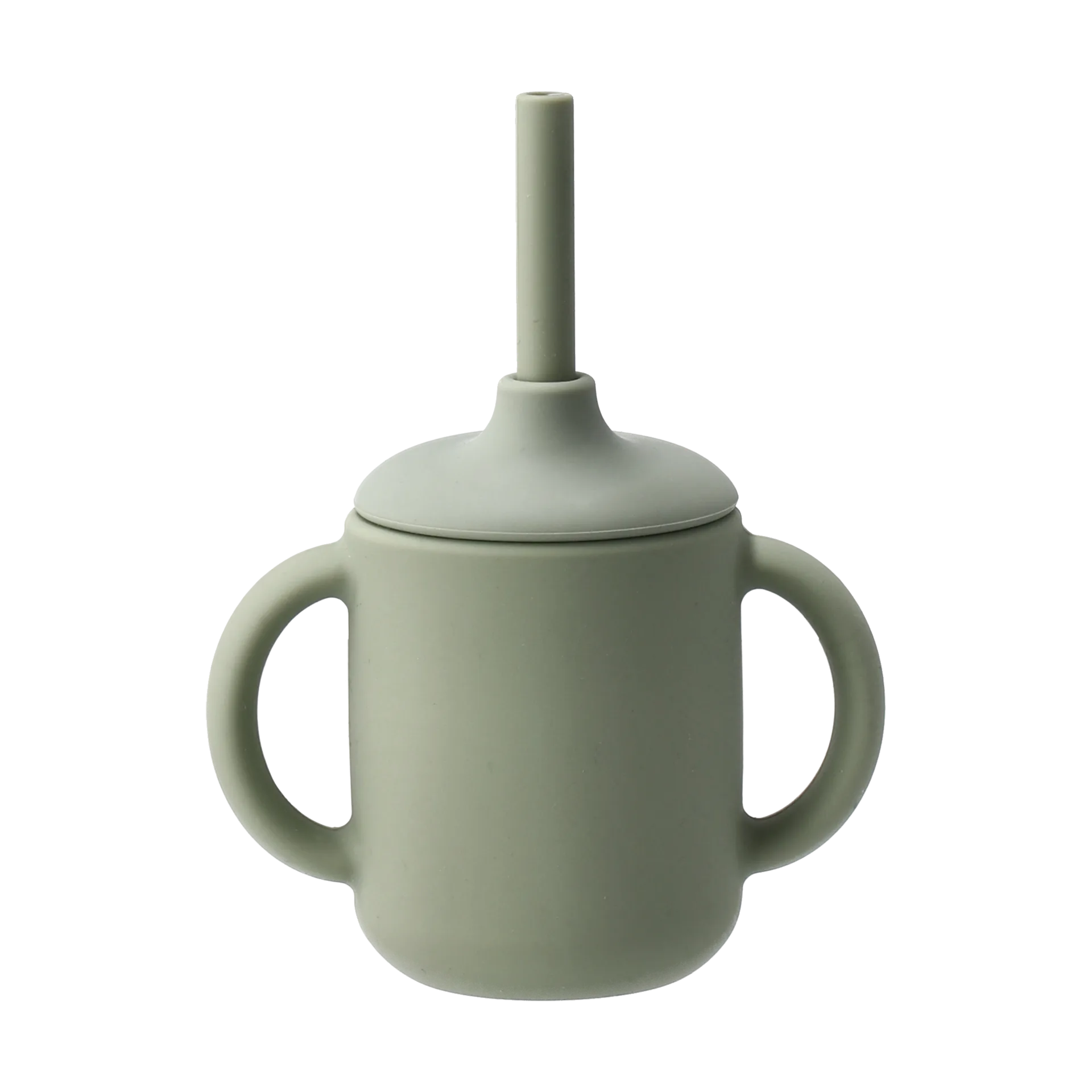 Idun kopp med sugerør silikon 120 ml, Green Scandi Living