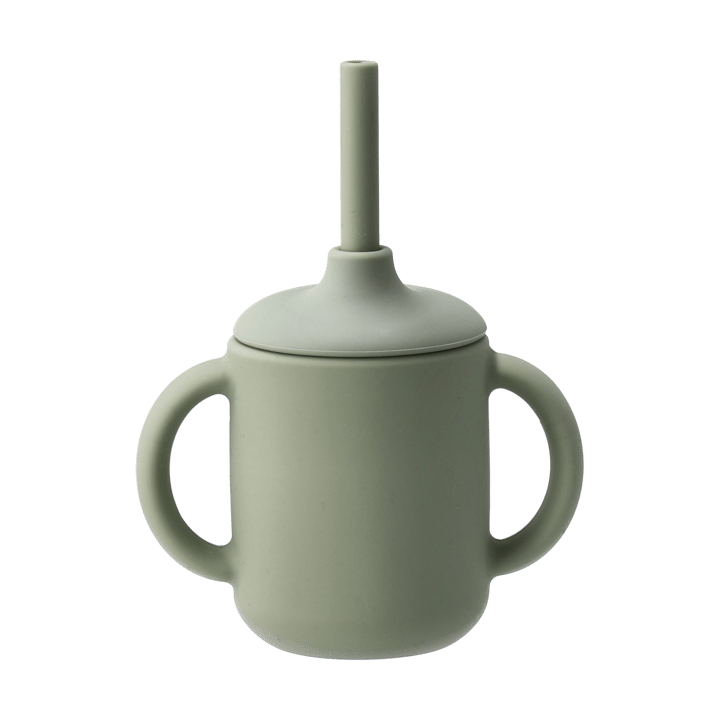 Idun kopp med sugerør silikon 120 ml - Green - Scandi Living