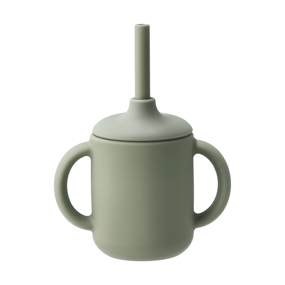 Scandi Living Idun kopp med sugerør silikon 120 ml Green