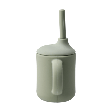 Idun kopp med sugerør silikon 120 ml - Green - Scandi Living