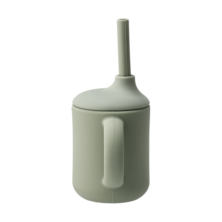 Idun kopp med sugerør silikon 120 ml, Green Scandi Living