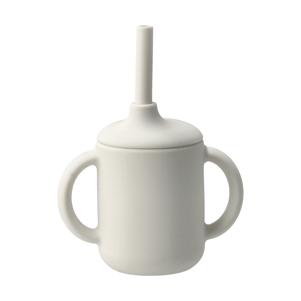 Scandi Living Idun kopp med sugerør silikon 120 ml Vanilla