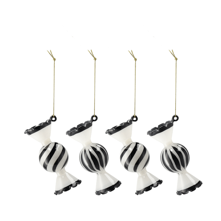 Jolly julekule 4-pk - Hvit - Scandi Living