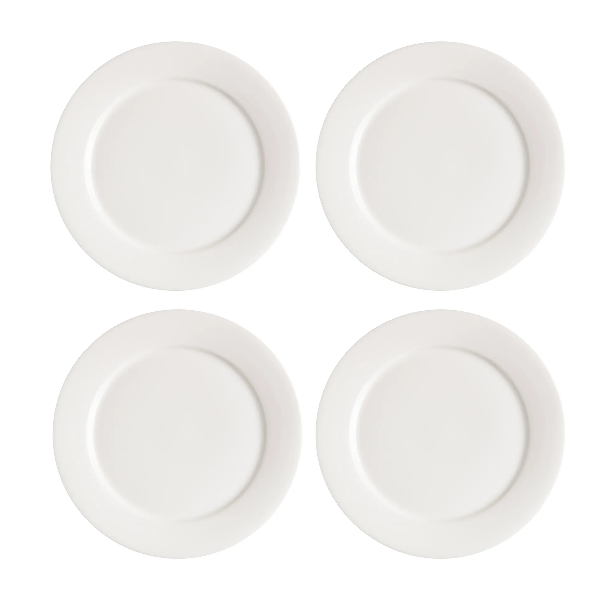 Kalk tallerken 21 cm 4-stk., hvit Scandi Living