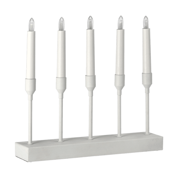 Kindle portabel adventslysestake 30 cm - Hvit - Scandi Living